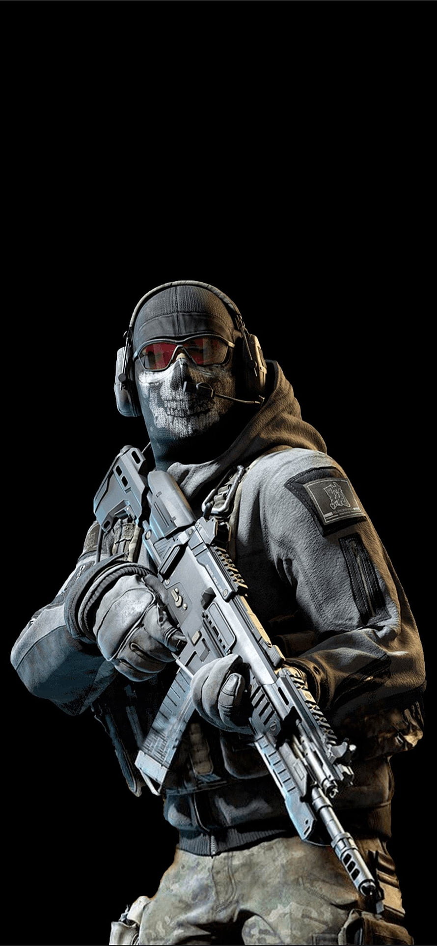 Call of Duty Modern Warfare 2 Tactical Soldier with Skull Mask and Assault Rifle HD phone wallpaper