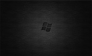 Dark Wood Texture Background With Windows Logo HD wallpaper