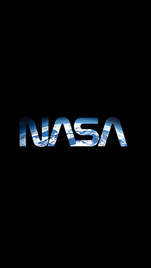 NASA Logo Filled With Earth From Space on Black Background HD phone wallpaper