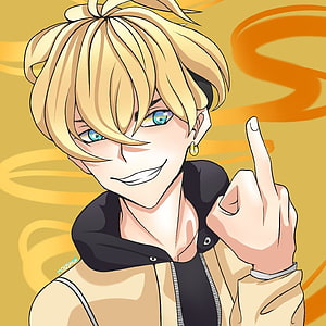 Matsuno Chifuyu Anime Character Illustration with Blonde Hair and Blue Eyes HD phone wallpaper