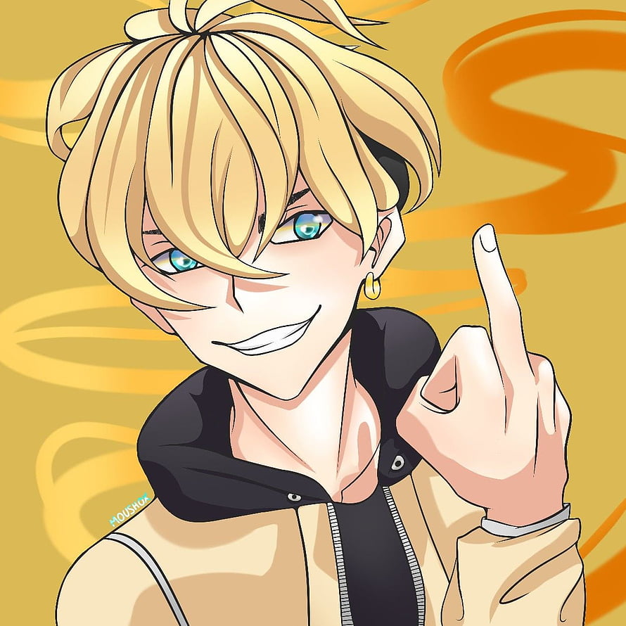 Matsuno Chifuyu Anime Character Illustration with Blonde Hair and Blue Eyes HD phone wallpaper