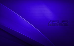 Asus Dark Blue Wavy Abstract Background with Sleek Diagonal Lines and Brand Logo HD wallpaper