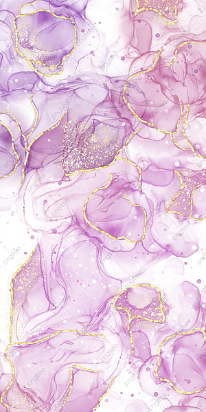 Elegant Lilac Alcohol Ink Marble Pattern with Gold Leaf Accents and Sparkling Details HD phone wallpaper