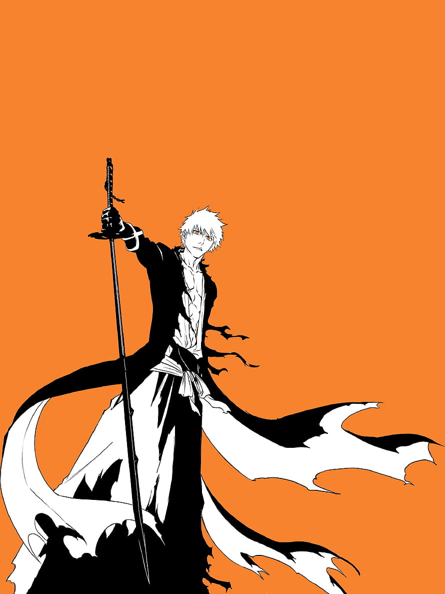 Ichigo Kurosaki Bankai Bleach Anime Character Wallpaper HD phone wallpaper