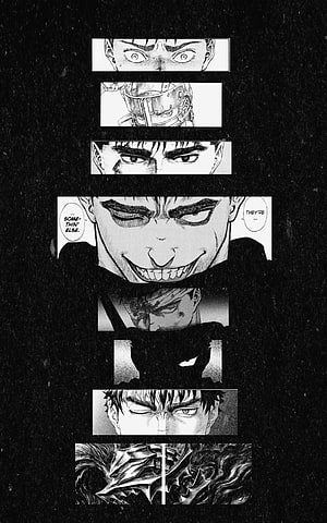 Baki Hanma Manga Panel Collage Featuring Intense Facial Expressions and Combat Scenes, Guts, Art, Berserk, Manga HD phone wallpaper