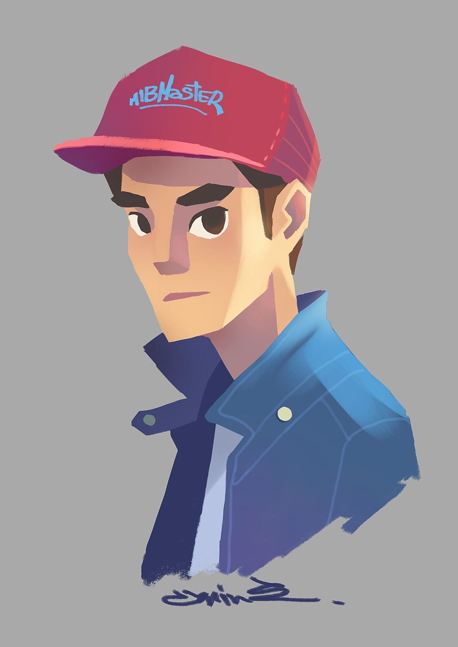 Digital Illustration of Young Man in Red Cap and Blue Jacket, Cartoon DP Boy For Whatsapp, Cute Boy Cartoon HD phone wallpaper