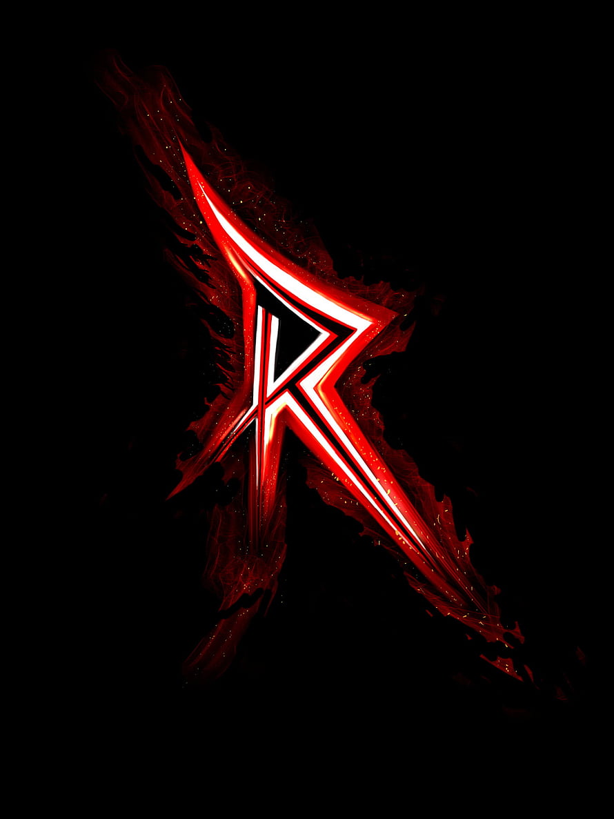 Glowing Red X Symbol With Fiery Smoke Effects On Black Background HD phone wallpaper
