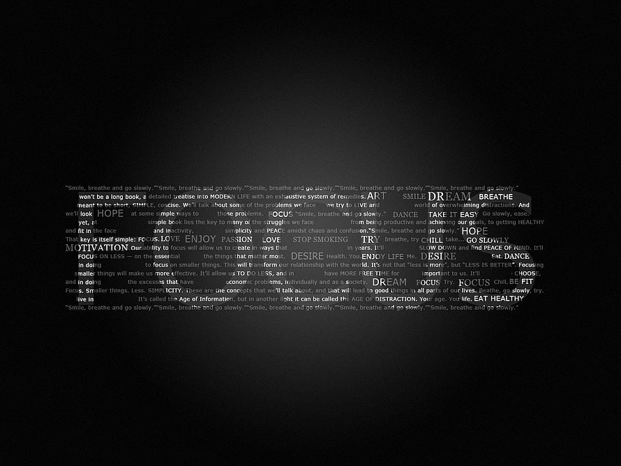 Motivational Typography Art With Inspirational Words On Dark Background HD wallpaper
