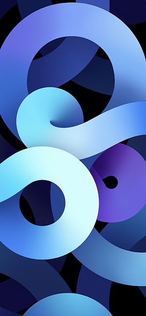 Abstract Blue and Purple Gradient Rings Wallpaper HD phone wallpaper