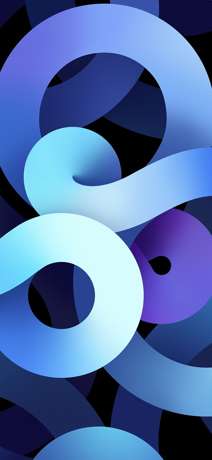 Abstract Blue and Purple Gradient Rings Wallpaper HD phone wallpaper
