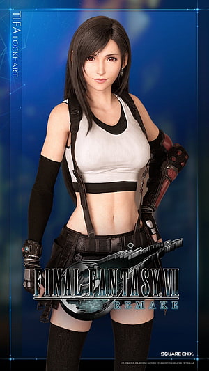 Tifa Lockhart Character Art from Final Fantasy VII Remake HD phone wallpaper
